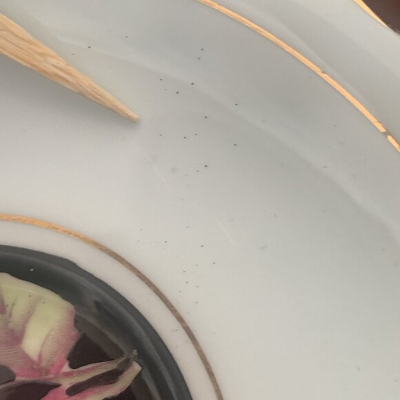 Paragon Double Warrant Cabbage Rose Pale Blue Teacup and Saucer 1940s Vintage - Picture 7 of 16